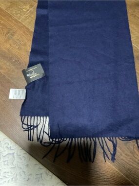 Club Room Dark Navy Cashmere Scarf